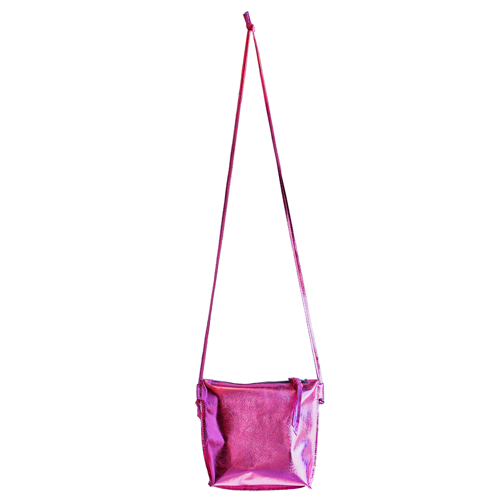 Diana Crossbody Bag in Metallic Hot Pink