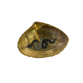 snake handpainted shell jewelry dish