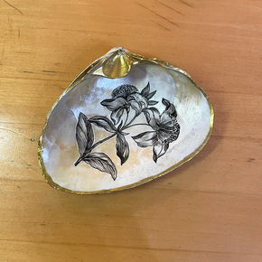 handpainted shell jewelry dish