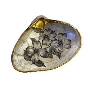 handpainted shell jewelry dish