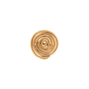 Brass spiral statement ring