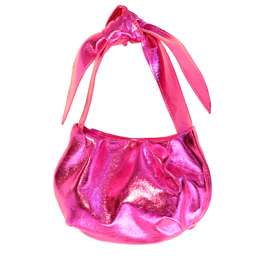 Natalie Mini Bag in Metallic Hot Pink