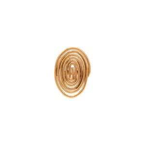 Brass spiral statement ring Line & Label