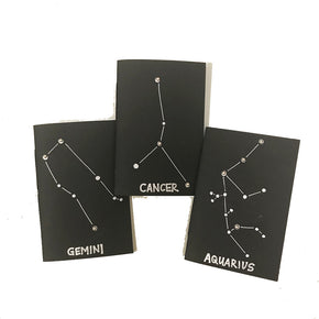 Constellation Astrology Star Sign Blank Notebooks made in Brooklyn