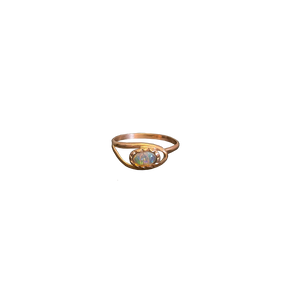 14k gold opal stacking ring