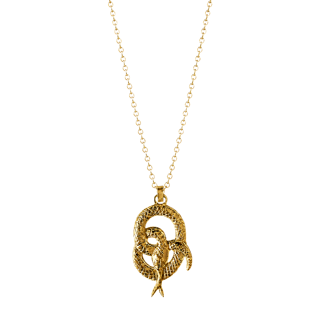 Serpentine Necklace - 18K Gold