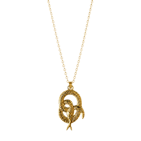 Serpentine Necklace - 18K Gold