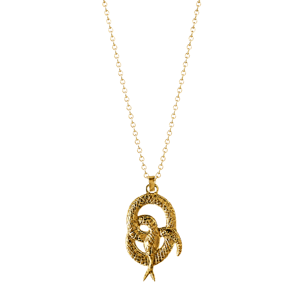 Serpentine Necklace - 18K Gold