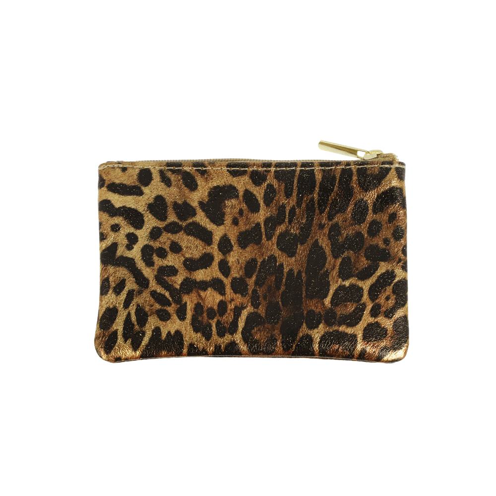 Metallic Leather Mini Pouches