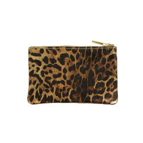 Metallic Leather Mini Pouches