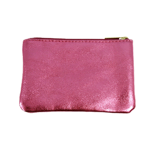 Metallic Leather Mini Pouches