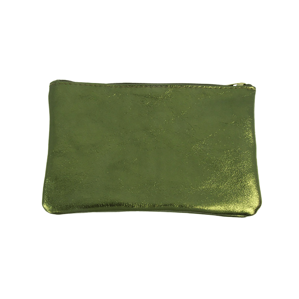 Metallic Leather Mini Pouches