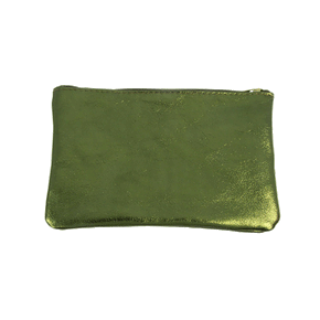 Metallic Leather Mini Pouches