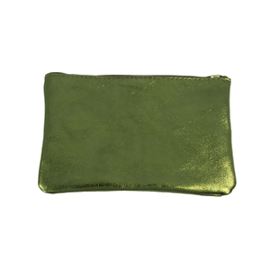 Metallic Leather Mini Pouches