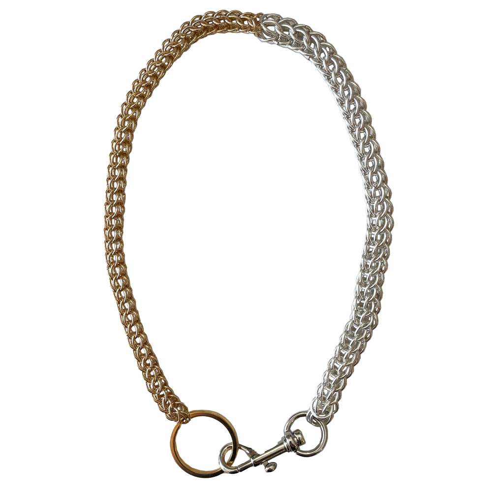 gold and silver persian chain necklace