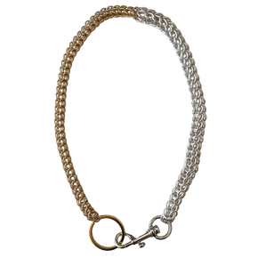 gold and silver persian chain necklace