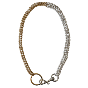 gold and silver persian chain necklace