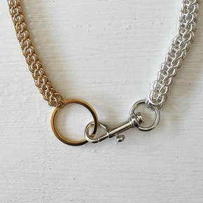 gold and silver persian chain necklace