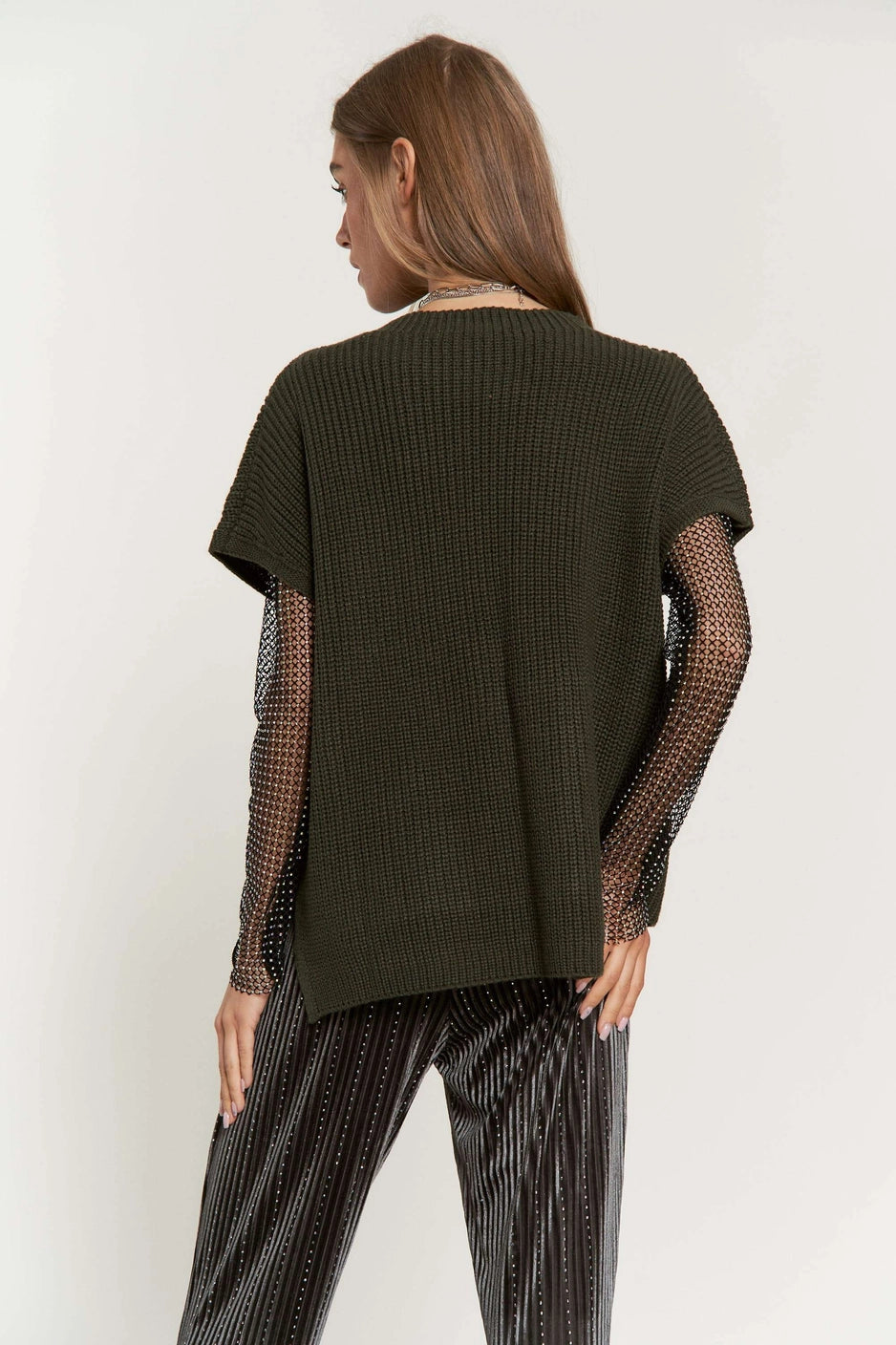 Mock Neck Knit Sweater