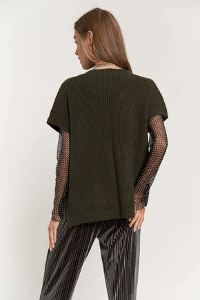 Mock Neck Knit Sweater