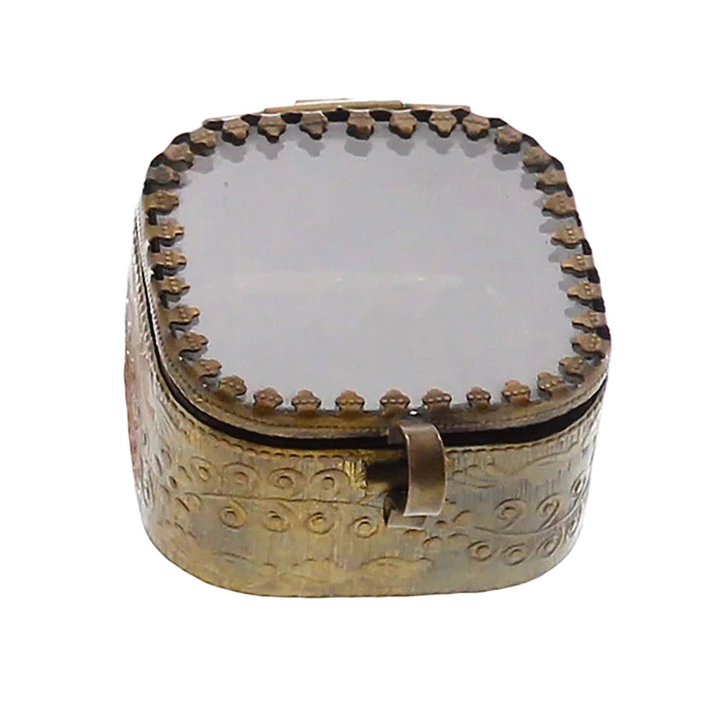 Josephine Mirrored Brass Box