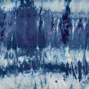 Ice Dyed Silk Scarf - Blue-Violet