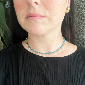 Blue Apatite Drop Necklace