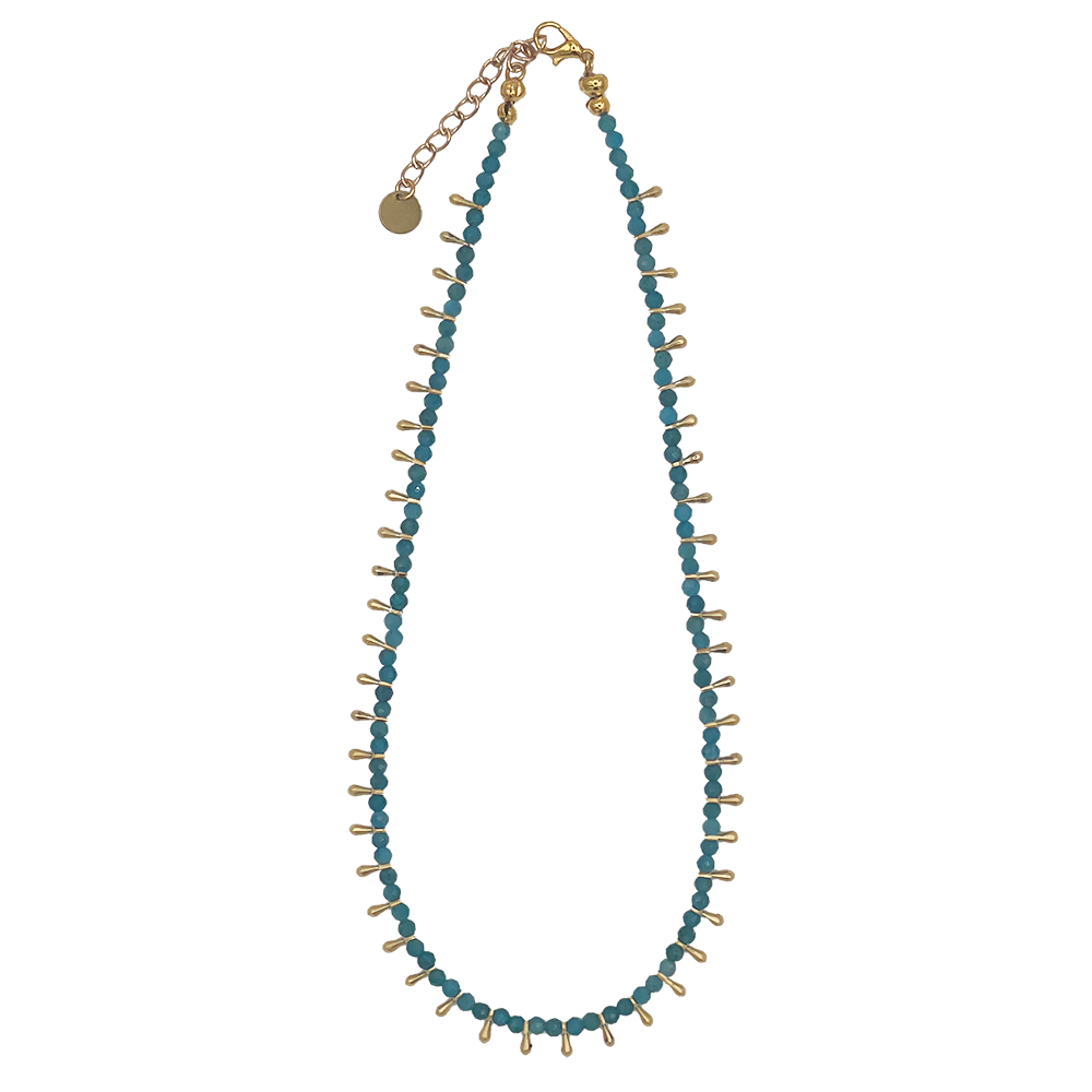 Blue Apatite Drop Necklace