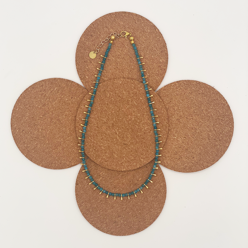 Blue Apatite Drop Necklace