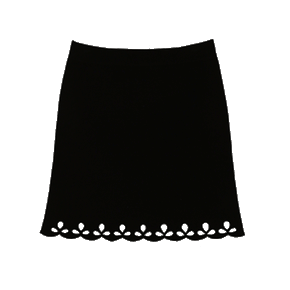 Openwork Embroidery Knit Skirt