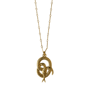Serpentine Necklace - Brass