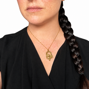 Serpentine Necklace - Brass