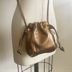 Drawstring Bronze Bag