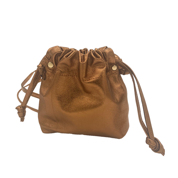 Drawstring Bronze Bag