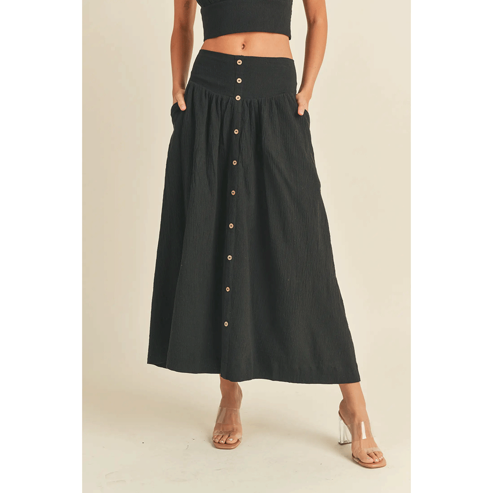 Buttondown Maxi Skirt