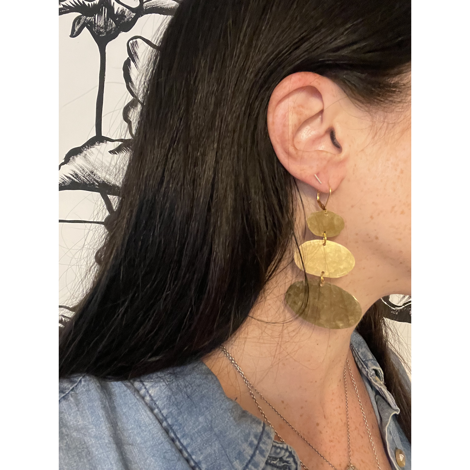 Brass Cloud Earrings