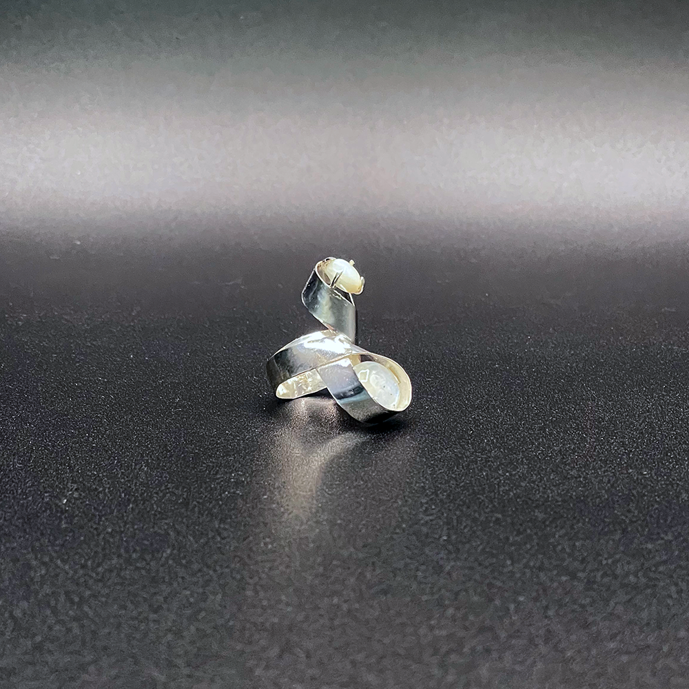 Moonstone & Mother of Pearl Sterling Silver Ring made in USA