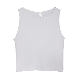 Ribbed High Neck Crop Top