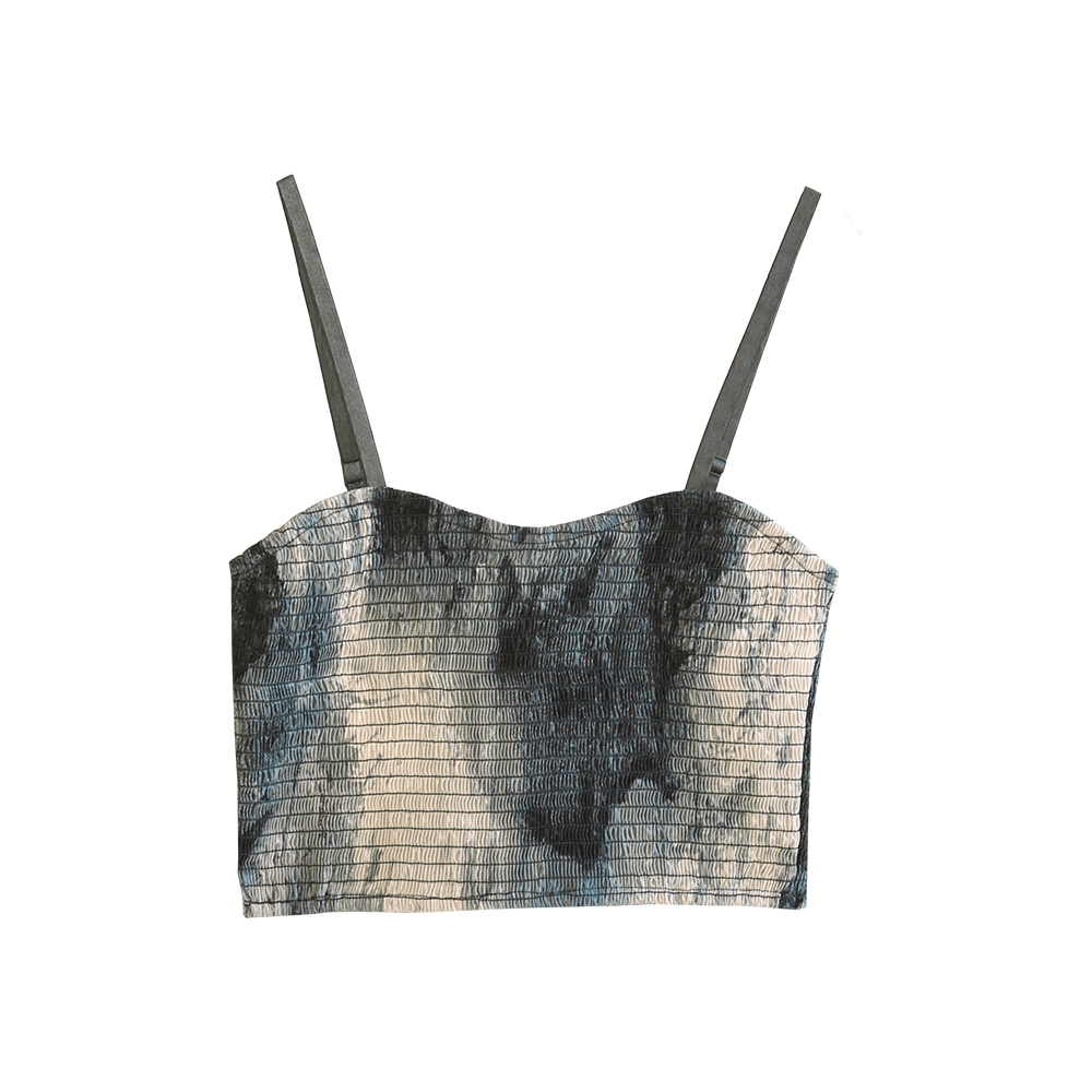 Cotton Tie Dye Smocked Top