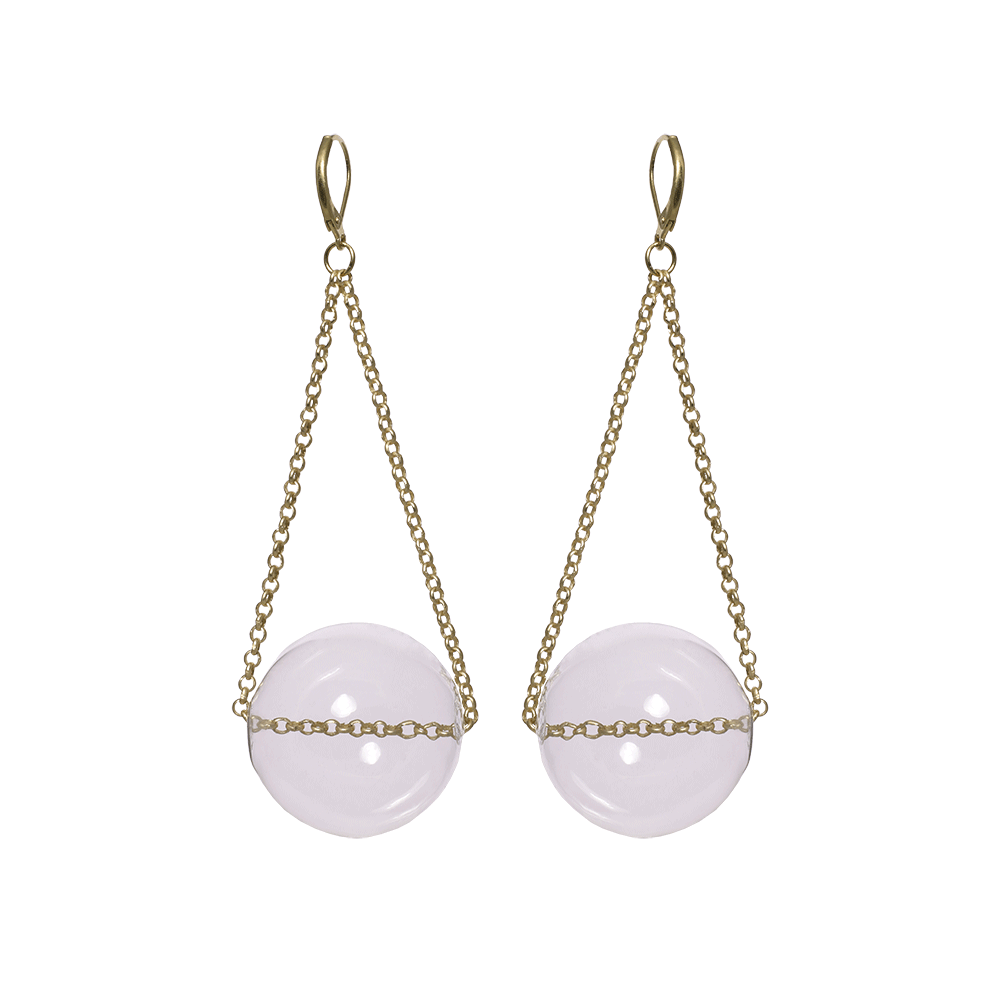 Glass Orb Earrings