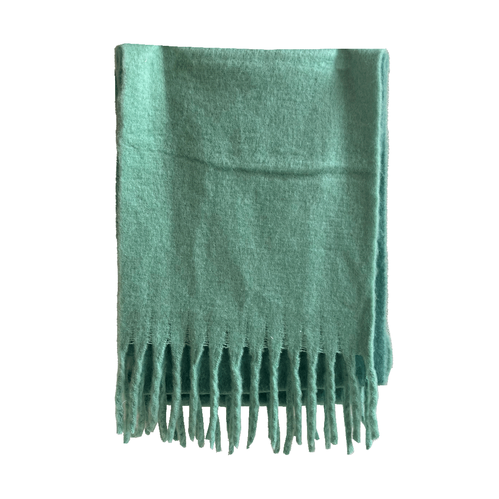 Mohair Green Scarf