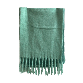 Mohair Green Scarf