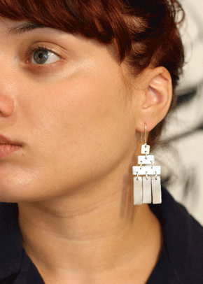 Mini Silver Chandelier Earrings