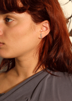 beaded bar stud earrings