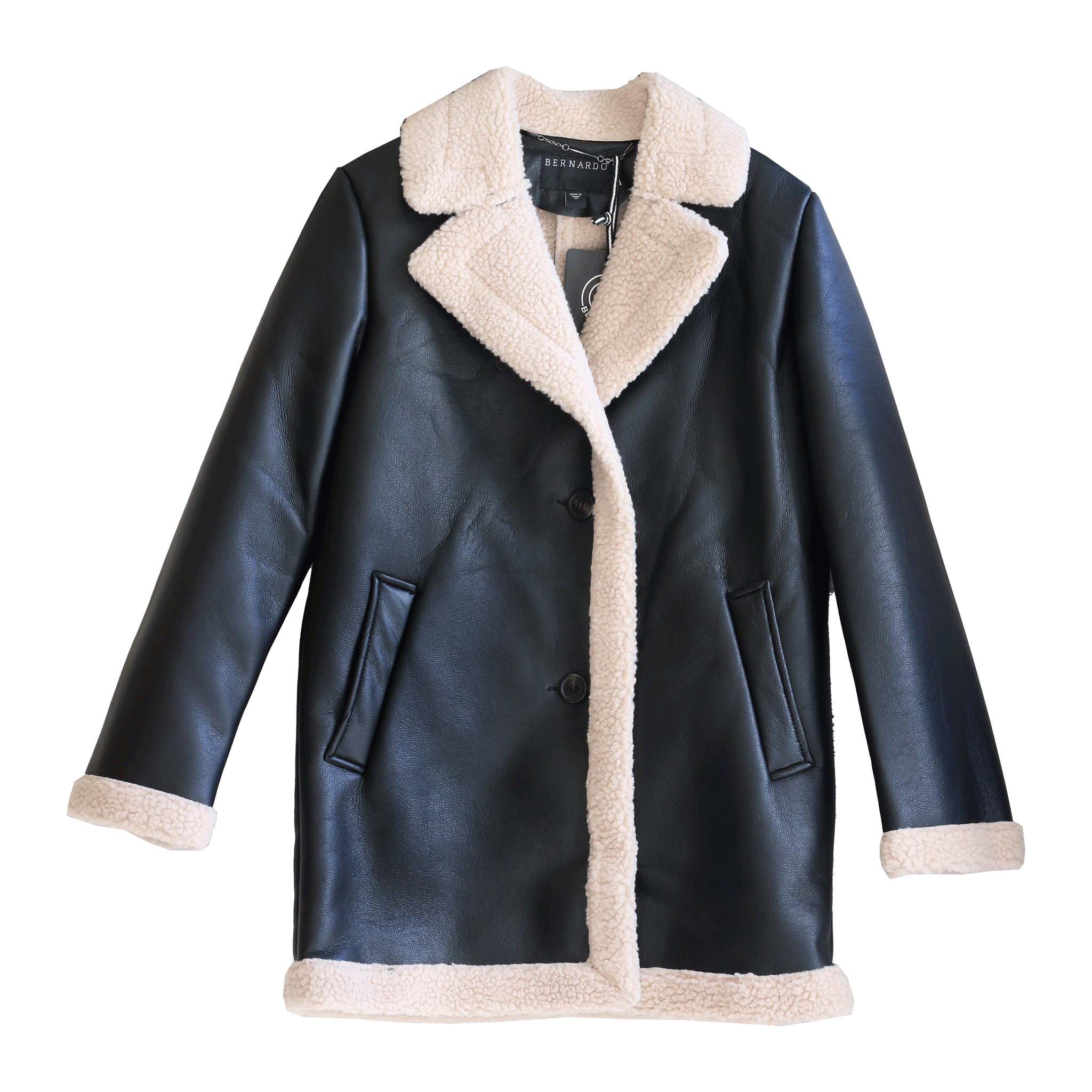 Faux Sherpa Leather Jacket