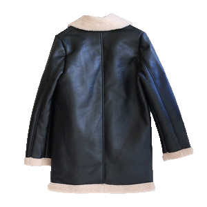 Faux Sherpa Leather Jacket