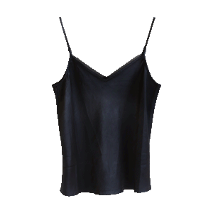 Satin Raw Edge Tank Top