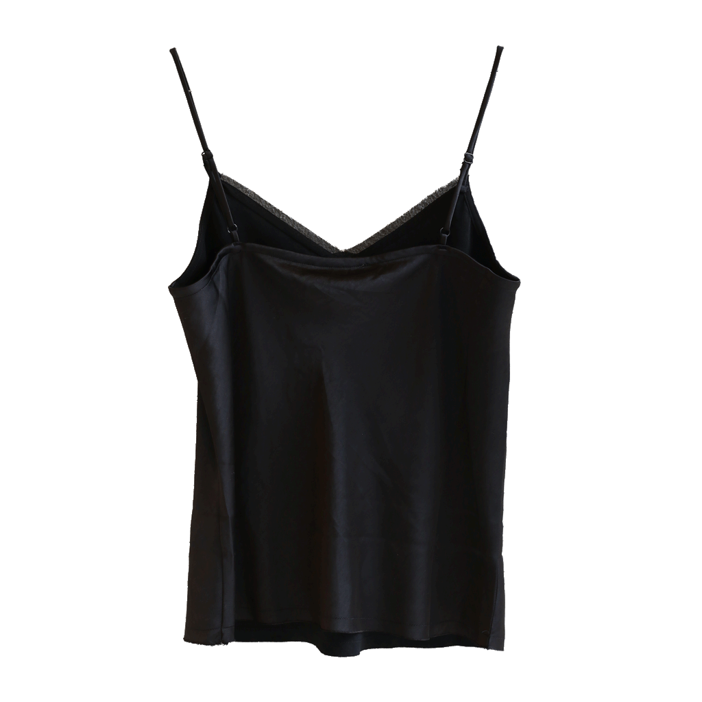 Satin Raw Edge Tank Top