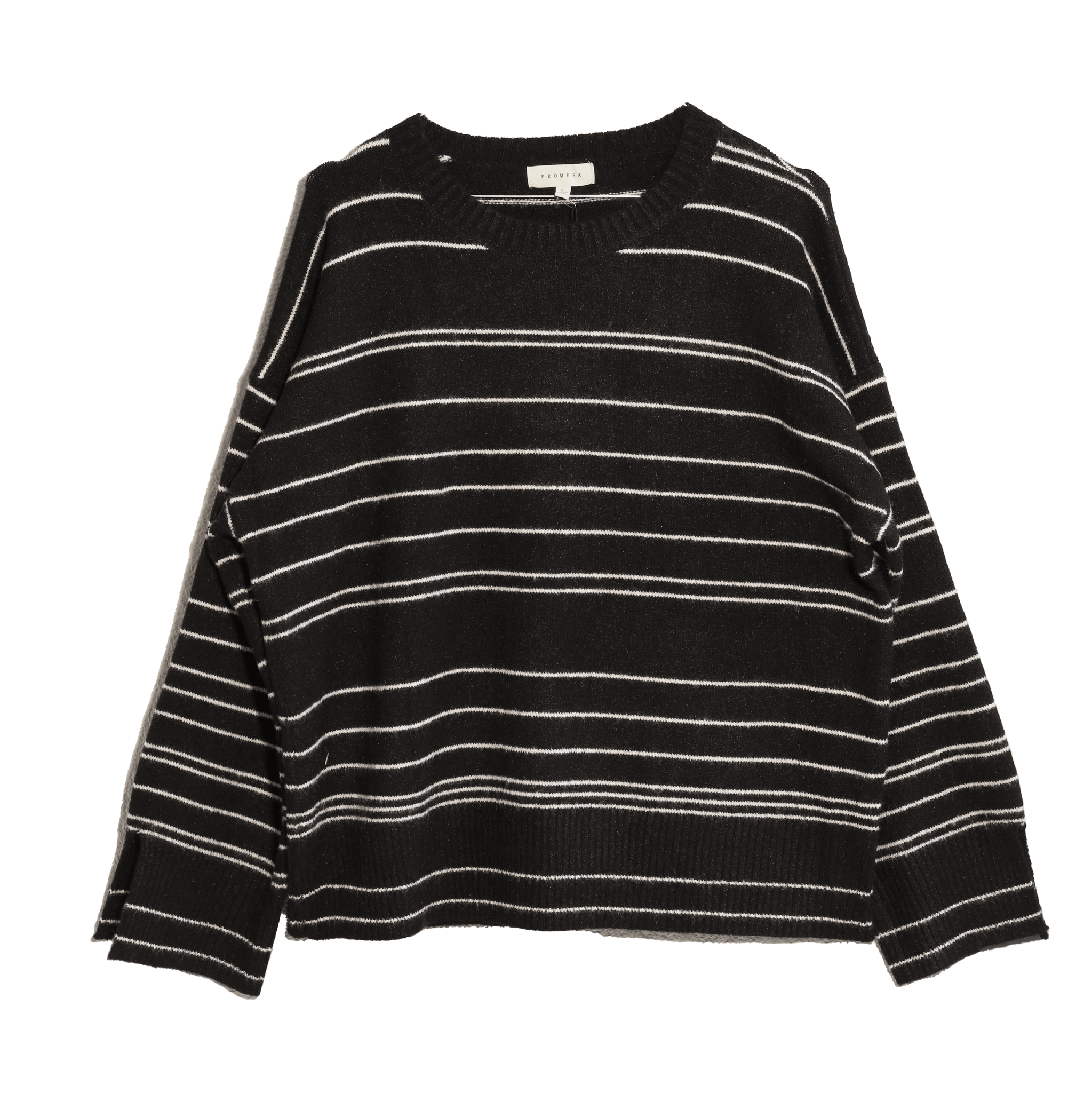 Drop Shoulder Stripe Sweater
