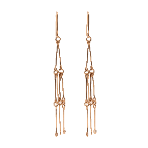 brass dangle interlock earrings